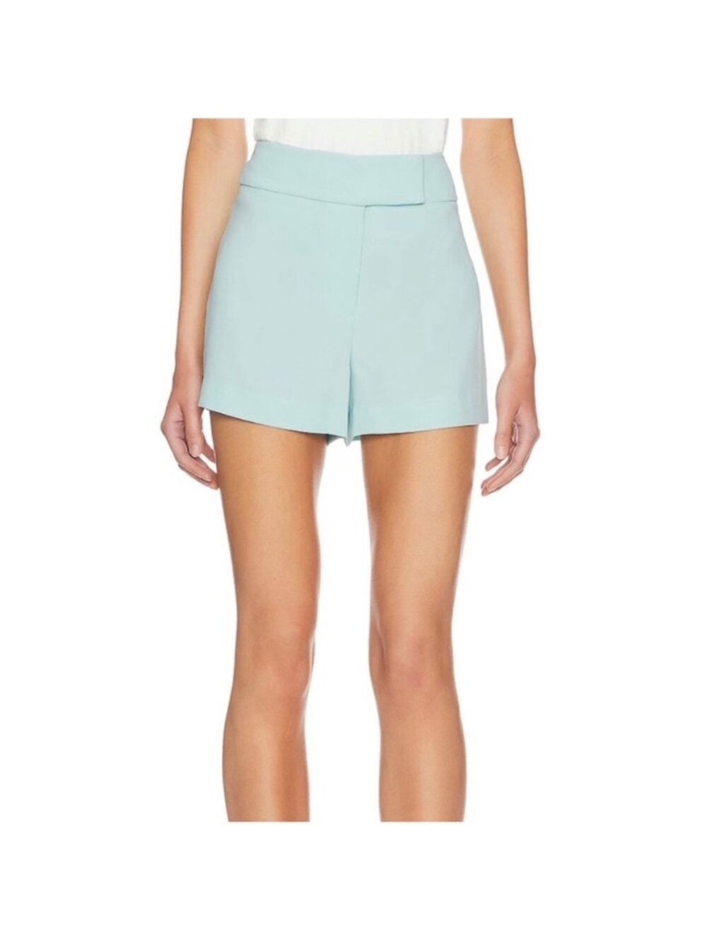 Alice + Olivia Mara Cross-Over Waist Shorts 4 Julep Flat Front
